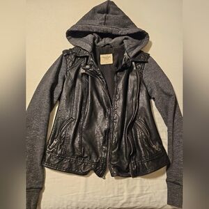 Abercrombie & Fitch Leather/Sweater Jacket